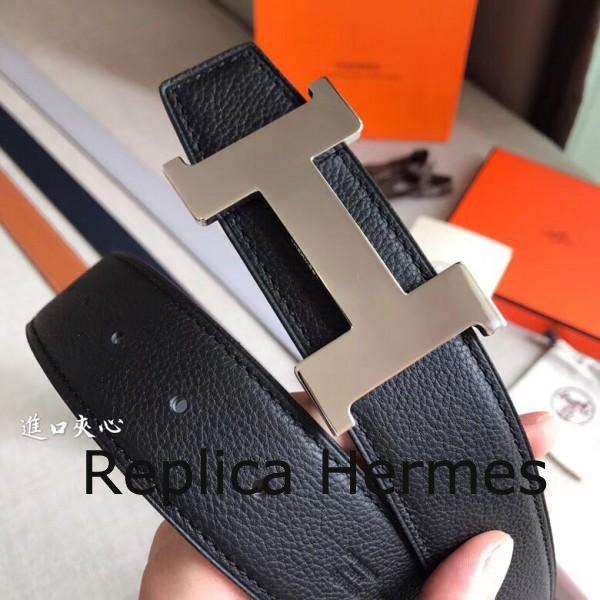 Hot Replica Hermes Constance Belt Buckle & Black Clemence 38 MM Strap