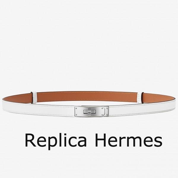 Hermes Kelly Belt In White Epsom Leather