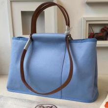 Copy Hermes Cabag Elan Bag In Celeste Canvas