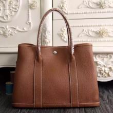 Cheap Replica Hermes Medium Garden Party 36cm Tote In Brown Leather