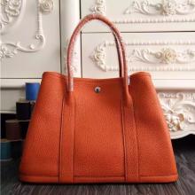 Replica Cheap Hermes Medium Garden Party 36cm Tote In Orange Leather