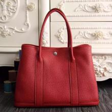 Hermes Medium Garden Party 36cm Tote In Red Leather Replica