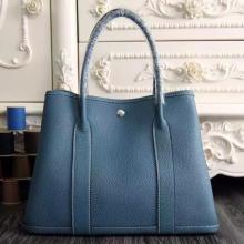 Fake High Quality Hermes Small Garden Party 30cm Tote In Jean Blue Leather