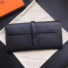 High Quality Hermes Black Epsom Jige Elan 29 Clutch