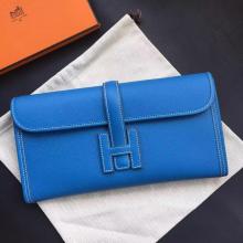 Replica High Quality Hermes Jige Elan 29 Clutch Bag In Blue Epsom Leather