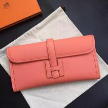 Faux High End Hermes Jige Elan 29 Clutch Bag In Crevette Epsom Leather