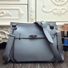 Imitation Hermes Blue Lin Medium Jypsiere 31cm Bag