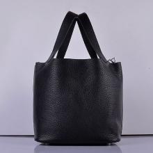 Replica Hermes Picotin Lock Bag In Black Leather