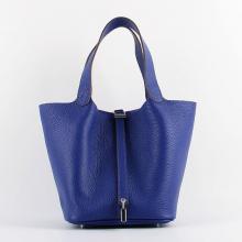 Imitation Hermes Picotin Lock Bag In Electric Blue Leather