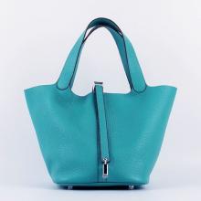 Knockoff Hermes Picotin Lock Bag In Turquoise Leather