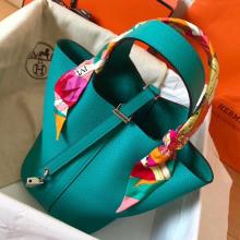 Hermes Blue Paon Picotin Lock PM 18cm Handmade Bag Replica