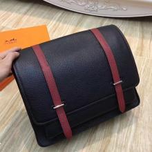 Copy Hermes Bicolor Steve 35 Messenger Black Bag