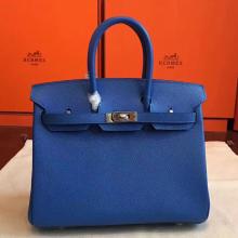 Copy Hermes Blue Epsom Birkin 25cm Handmade Bag