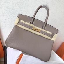 Hermes Tourterelle Clemence Birkin 25cm Handmade Bag Replica