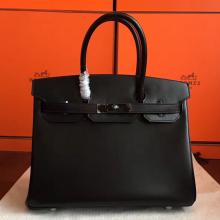 Hermes So Black Box Birkin 30cm Handmade Bag