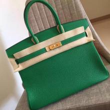 AAA Hermes Bamboo Clemence Birkin 35cm Handmade Bag