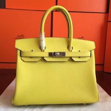 Imitation Hermes Jaune Epsom Birkin 35cm Handmade Bag