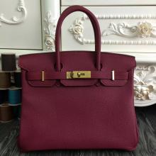 Cheap Hermes Birkin 30cm 35cm Bag In Bordeaux Clemence Leather