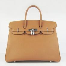 Fake Hermes Birkin 30cm 35cm Bag In Brown Togo Leather