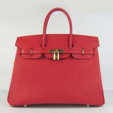 Luxury Replica Hermes Birkin 30cm 35cm Bag In Red Togo Leather