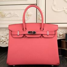 Faux High Quality Hermes Birkin 30cm 35cm Bag In Rose Lipstick Clemence Leather