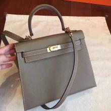 Luxury Replica Hermes Etoupe Epsom Kelly Sellier 28cm Handmade Bag