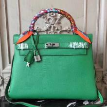 Designer Hermes Bamboo Clemence Kelly 28cm Bag