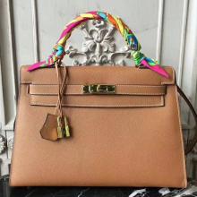 Hermes Brown Epsom Kelly 32cm Sellier Bag Replica