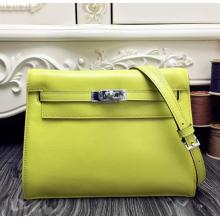 Luxury Replica Hermes Kelly Danse Bag In Yellow Swift Leather