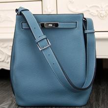 Replica Hermes So Kelly 22cm Bag In Jean Blue Leather