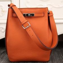Designer Replica Hermes So Kelly 22cm Bag In Orange Leather