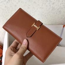 Imitation AAA Hermes Gold Swift Bearn Gusset Wallet