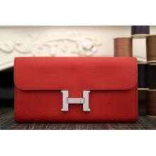 Luxury Replica Hermes Constance Wallet In Red Epsom Leather