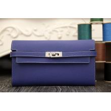 Imitation Hermes Kelly Longue Wallet In Electric Blue Epsom Leather