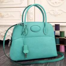 Best Quality Hermes Bolide Tote Bag In Turquoise Leather