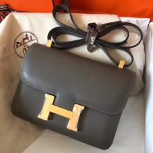Hermes Epsom Constance 24cm Ardoise Handmade Bag