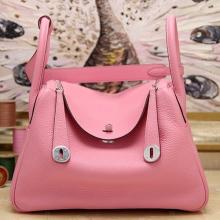 Replica Hermes Pink Clemence Lindy 30cm Bag