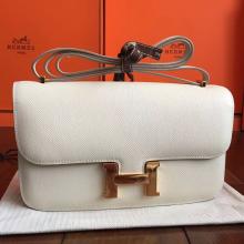 Copy High Quality Hermes White Epsom Constance Elan 25cm Bag