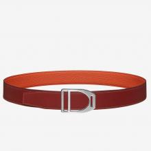 Best Imitation Hermes Etrier Buckle Belt & Orange Clemence 32 MM Strap