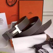 1:1 Hermes Grey Epsom Kits Belt Constance Buckle