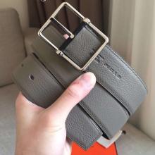 Designer Hermes Grey Saddle 38MM Reversible Belt