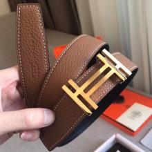 Hermes H Au Carre Belt Buckle & Brown 32mm Strap Replica