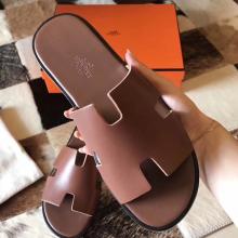 Replica Hermes Izmir Sandals In Camarel Swift Leather