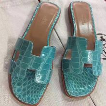 Replica Perfect Hermes Lagon Crocodile Oran Sandals