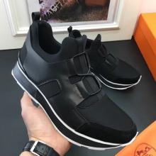 Designer Hermes Men Black Player Sneakers