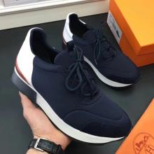 Hermes Men Navy Blue Miles Sneakers Replica