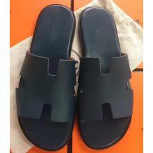 Hermes Navy Blue Epsom Izmir Sandals