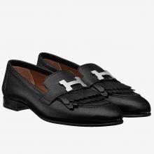 Hermes Royal Loafers In Black Calfskin