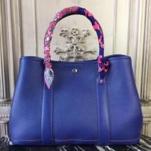 Imitation Hermes Blue Electric Garden Party 30cm TPM Handbag