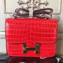 Replica Cheap Hermes Cherry Constance MM 24cm Crocodile Handbag